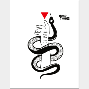 Snake - trust me - hand Posters and Art